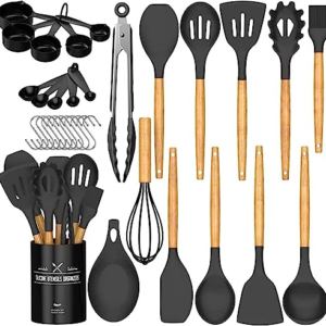 33 pcs Non-Stick Silicone Utensils Spatula Set 9