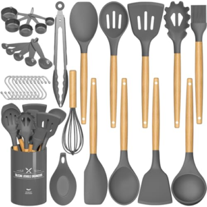 33 pcs Non-Stick Silicone Utensils Spatula Set 6
