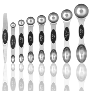 Magnetic Measuring Spoons Set of 8 with Leveler1