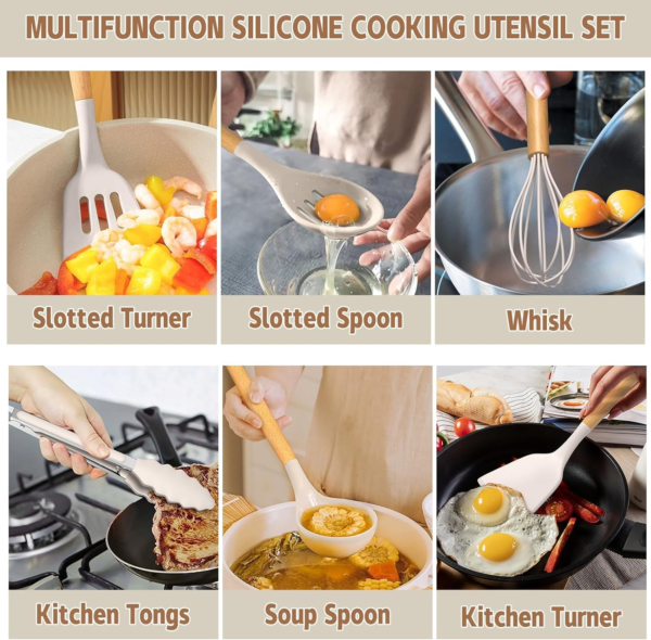 33 pcs Non-Stick Silicone Utensils Spatula Set 9 - Image 6