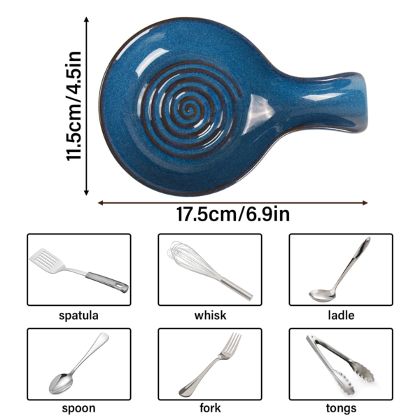 Spoon Rest for Kitchen, Ceramic Spoon Holder for Stove Top1 - Image 6