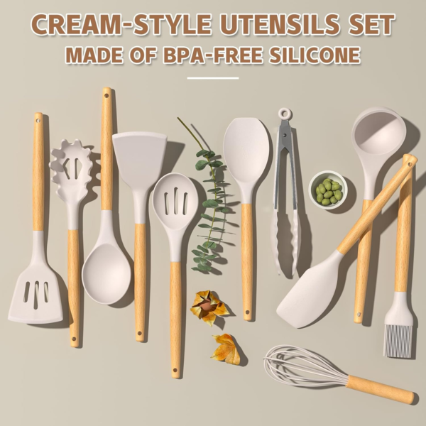 33 pcs Non-Stick Silicone Utensils Spatula Set 9 - Image 3