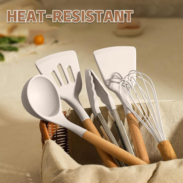 33 pcs Non-Stick Silicone Utensils Spatula Set 9 - Image 4