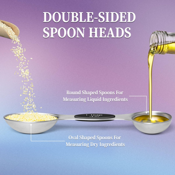 Magnetic Measuring Spoons Set of 8 with Leveler1 - Image 6