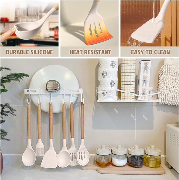 33 pcs Non-Stick Silicone Utensils Spatula Set 9 - Image 5